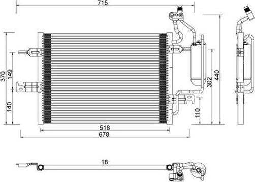 Magneti Marelli 359003220320 - Кондензатор, климатизация vvparts.bg