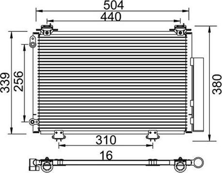 Magneti Marelli 359003221560 - Кондензатор, климатизация vvparts.bg