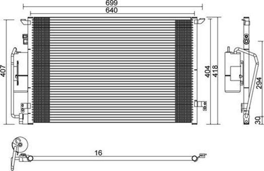 Magneti Marelli 359003221250 - Кондензатор, климатизация vvparts.bg