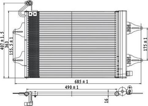 Magneti Marelli 359003221710 - Кондензатор, климатизация vvparts.bg