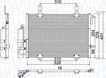 Magneti Marelli 350203905000 - Кондензатор, климатизация vvparts.bg