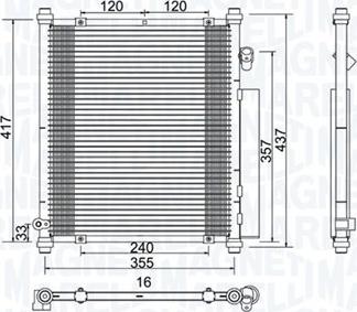 Magneti Marelli 350203907000 - Кондензатор, климатизация vvparts.bg