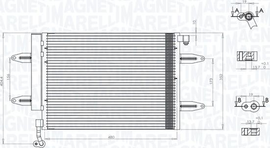 Magneti Marelli 350203911000 - Кондензатор, климатизация vvparts.bg
