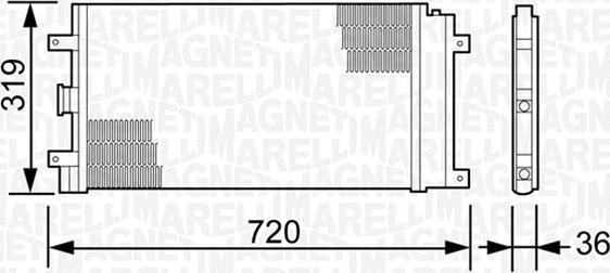 Magneti Marelli 350203496000 - Кондензатор, климатизация vvparts.bg