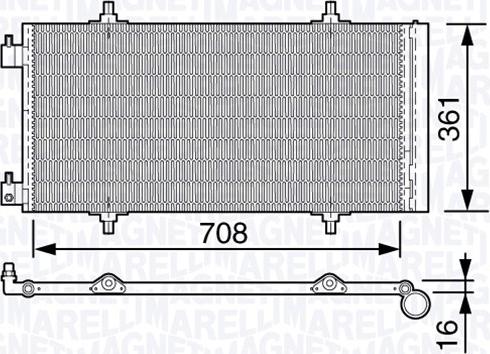 Magneti Marelli 350203643000 - Кондензатор, климатизация vvparts.bg