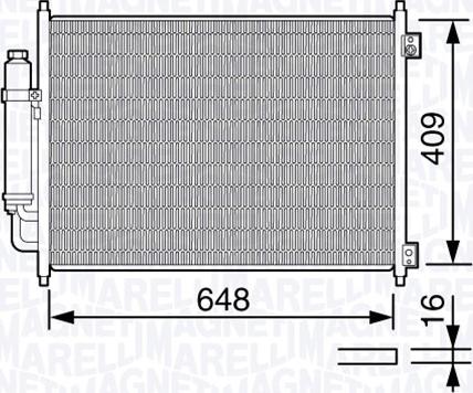 Magneti Marelli 350203669000 - Кондензатор, климатизация vvparts.bg