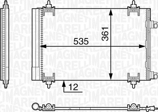 Magneti Marelli 350203603000 - Кондензатор, климатизация vvparts.bg