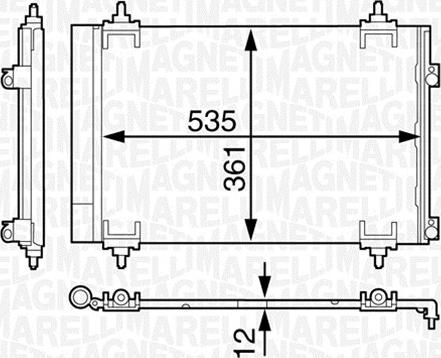 Magneti Marelli 350203602000 - Кондензатор, климатизация vvparts.bg