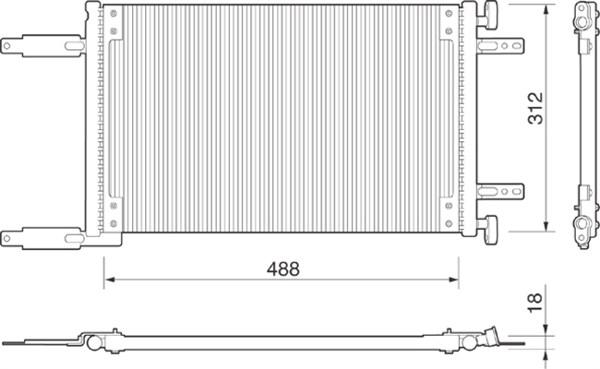 Magneti Marelli 350203148000 - Кондензатор, климатизация vvparts.bg