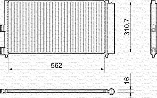 Magneti Marelli 350203158000 - Кондензатор, климатизация vvparts.bg