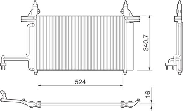 Magneti Marelli 350203153000 - Кондензатор, климатизация vvparts.bg