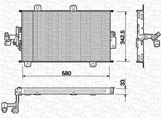 Magneti Marelli 350203100000 - Кондензатор, климатизация vvparts.bg