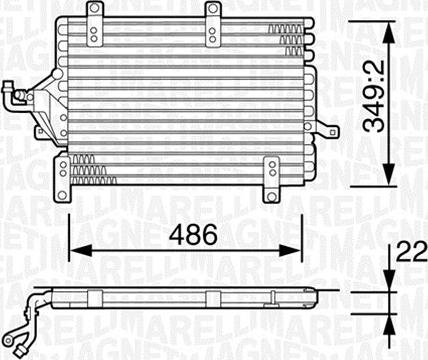 Magneti Marelli 350203124000 - Кондензатор, климатизация vvparts.bg