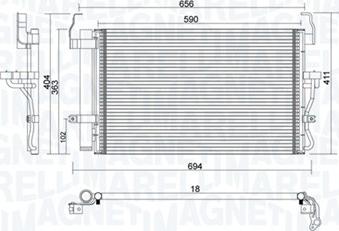 Magneti Marelli 350203894000 - Кондензатор, климатизация vvparts.bg