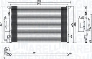 Magneti Marelli 350203892000 - Кондензатор, климатизация vvparts.bg