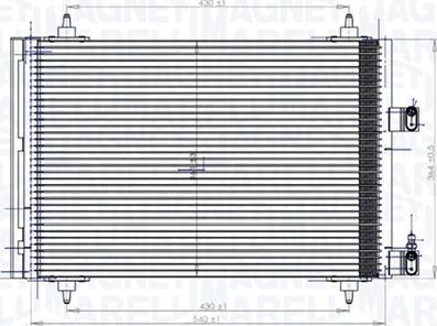 Magneti Marelli 350203849000 - Кондензатор, климатизация vvparts.bg