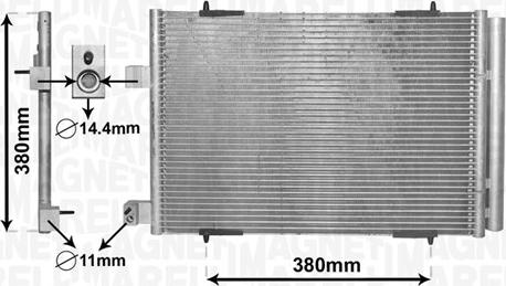 Magneti Marelli 350203855000 - Кондензатор, климатизация vvparts.bg