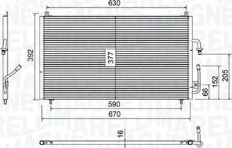 Magneti Marelli 350203804000 - Кондензатор, климатизация vvparts.bg