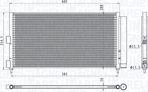 Magneti Marelli 350203881000 - Кондензатор, климатизация vvparts.bg