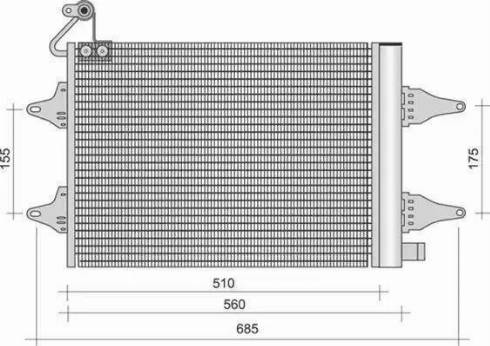 Parts-Mall PXNCX-070T - Кондензатор, климатизация vvparts.bg