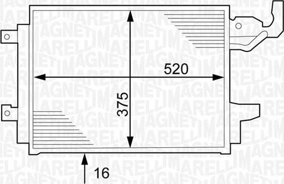 Magneti Marelli 350203241000 - Кондензатор, климатизация vvparts.bg