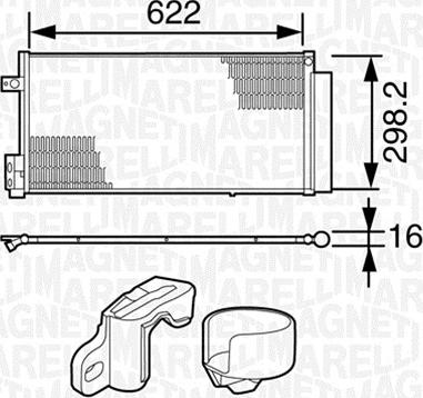 Magneti Marelli 350203226000 - Кондензатор, климатизация vvparts.bg