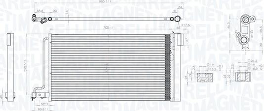 Magneti Marelli 350203796000 - Кондензатор, климатизация vvparts.bg