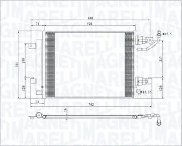 Magneti Marelli 350203792000 - Кондензатор, климатизация vvparts.bg