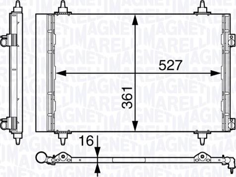 Magneti Marelli 350203714000 - Кондензатор, климатизация vvparts.bg