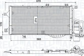 Magneti Marelli 350203783000 - Кондензатор, климатизация vvparts.bg