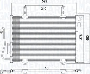 Magneti Marelli 350203782000 - Кондензатор, климатизация vvparts.bg