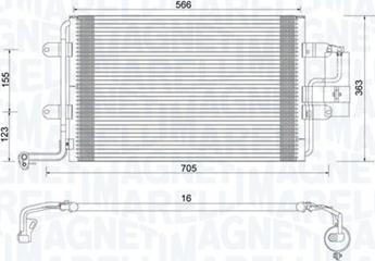 Magneti Marelli 350203735000 - Кондензатор, климатизация vvparts.bg