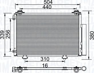 Magneti Marelli 350203736000 - Кондензатор, климатизация vvparts.bg