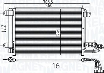 Magneti Marelli 350203737000 - Кондензатор, климатизация vvparts.bg