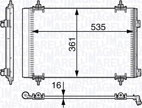 Magneti Marelli 350203721000 - Кондензатор, климатизация vvparts.bg