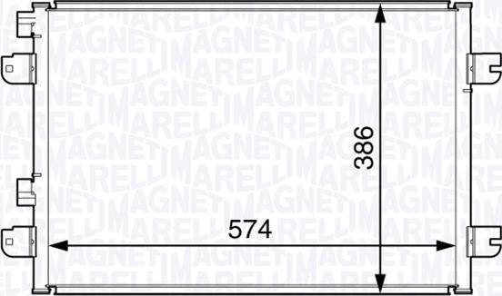 Magneti Marelli 350203728000 - Кондензатор, климатизация vvparts.bg