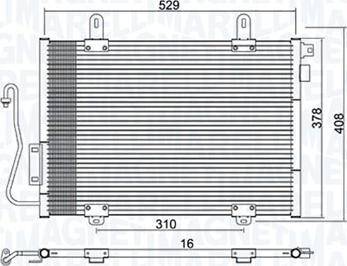 Magneti Marelli 350203775000 - Кондензатор, климатизация vvparts.bg