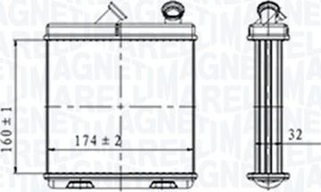 Magneti Marelli 350218465000 - Топлообменник, отопление на вътрешното пространство vvparts.bg