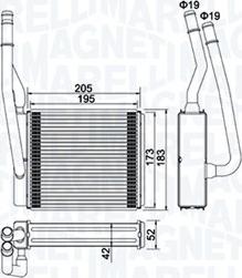 Magneti Marelli 350218414000 - Топлообменник, отопление на вътрешното пространство vvparts.bg