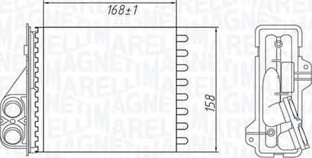 Magneti Marelli 350218479000 - Топлообменник, отопление на вътрешното пространство vvparts.bg