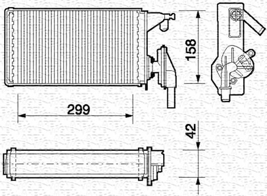 Magneti Marelli 350218063000 - Топлообменник, отопление на вътрешното пространство vvparts.bg