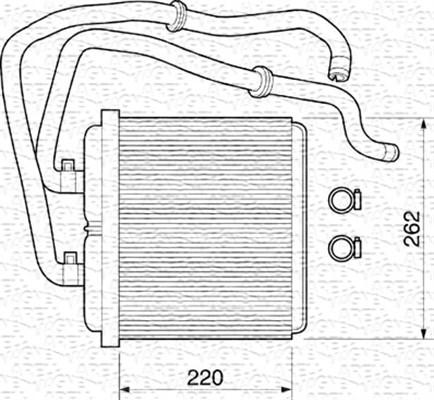 Magneti Marelli 350218072000 - Топлообменник, отопление на вътрешното пространство vvparts.bg