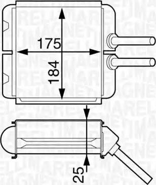 Magneti Marelli 350218312000 - Топлообменник, отопление на вътрешното пространство vvparts.bg