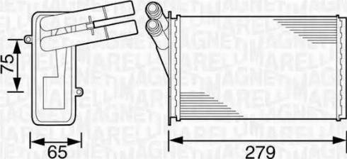 Magneti Marelli 350218220000 - Топлообменник, отопление на вътрешното пространство vvparts.bg