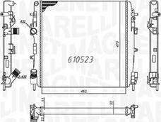 Magneti Marelli 350213995000 - Радиатор, охлаждане на двигателя vvparts.bg