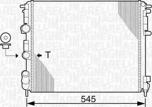 Magneti Marelli 350213990000 - Радиатор, охлаждане на двигателя vvparts.bg