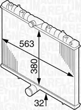 Magneti Marelli 350213904000 - Радиатор, охлаждане на двигателя vvparts.bg