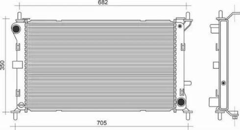 Magneti Marelli 350213910000 - Радиатор, охлаждане на двигателя vvparts.bg