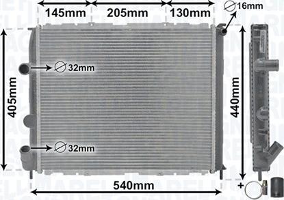 Magneti Marelli 350213989000 - Радиатор, охлаждане на двигателя vvparts.bg