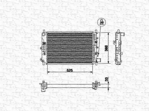 Magneti Marelli 350213494000 - Радиатор, охлаждане на двигателя vvparts.bg